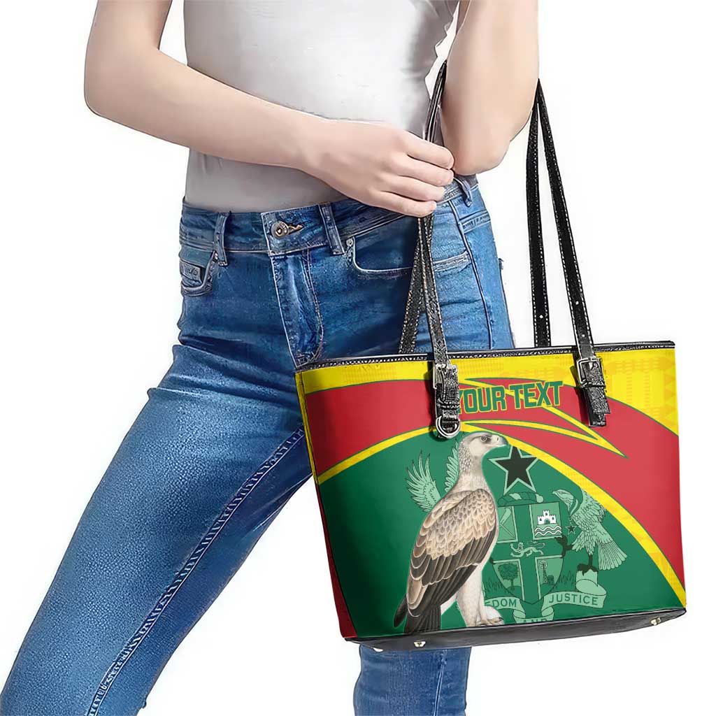 Custom Ghana Cricket Leather Tote Bag Go Ghanaian Tawny Eagle