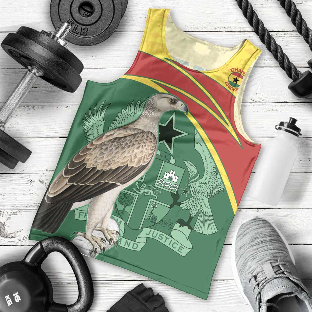 Custom Ghana Cricket Men Tank Top Go Ghanaian Tawny Eagle