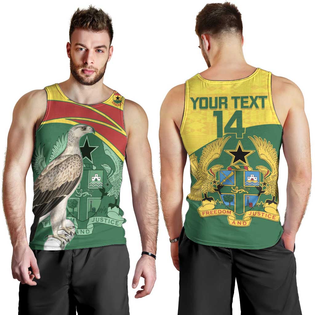 Custom Ghana Cricket Men Tank Top Go Ghanaian Tawny Eagle