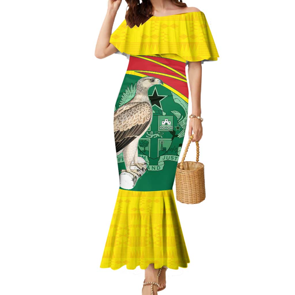 Custom Ghana Cricket Mermaid Dress Go Ghanaian Tawny Eagle