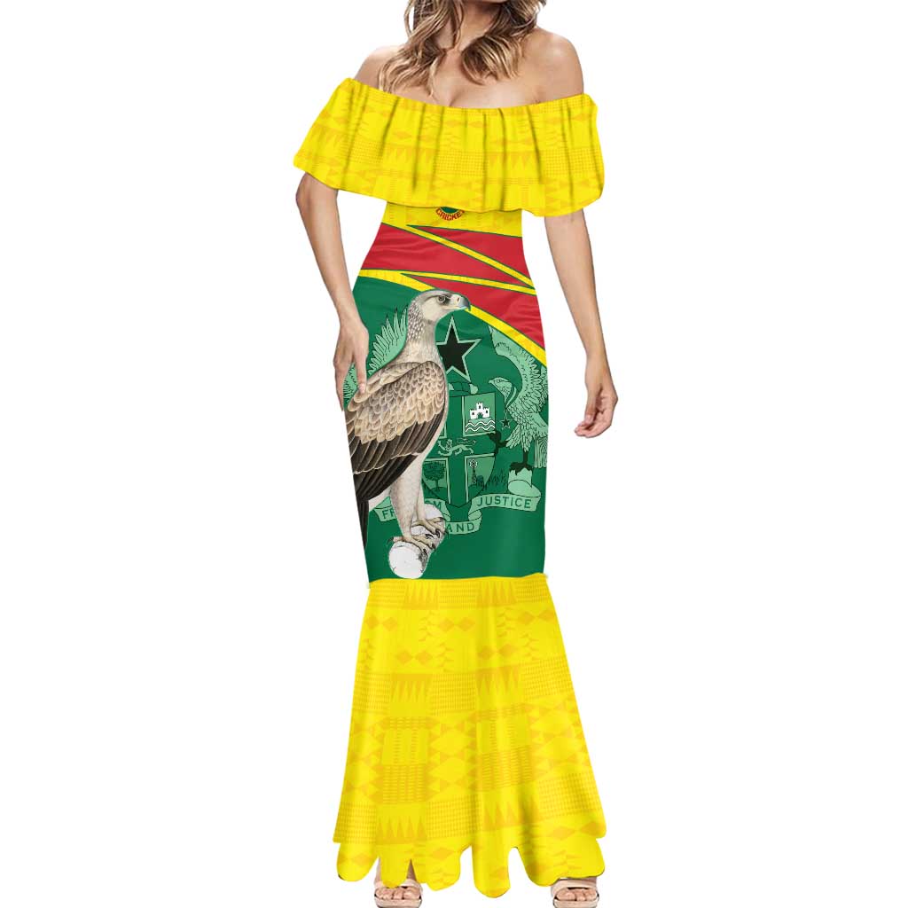 Custom Ghana Cricket Mermaid Dress Go Ghanaian Tawny Eagle
