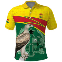 Custom Ghana Cricket Polo Shirt Go Ghanaian Tawny Eagle