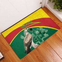 Custom Ghana Cricket Rubber Doormat Go Ghanaian Tawny Eagle