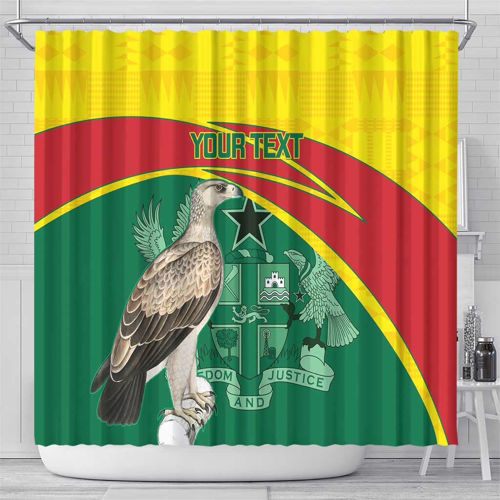 Custom Ghana Cricket Shower Curtain Go Ghanaian Tawny Eagle
