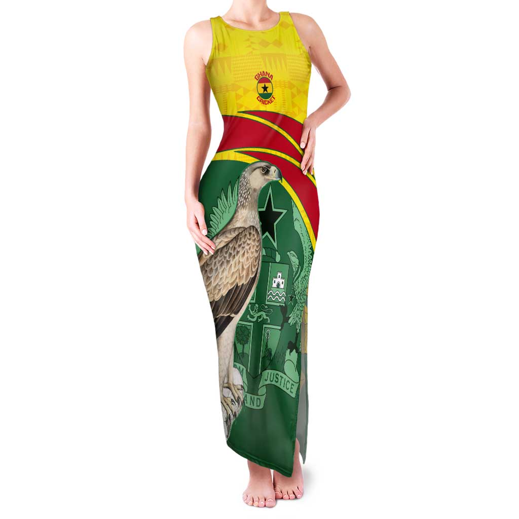 Custom Ghana Cricket Tank Maxi Dress Go Ghanaian Tawny Eagle