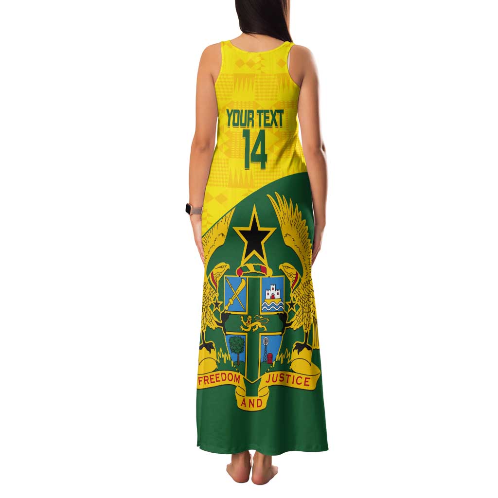 Custom Ghana Cricket Tank Maxi Dress Go Ghanaian Tawny Eagle