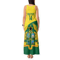 Custom Ghana Cricket Tank Maxi Dress Go Ghanaian Tawny Eagle