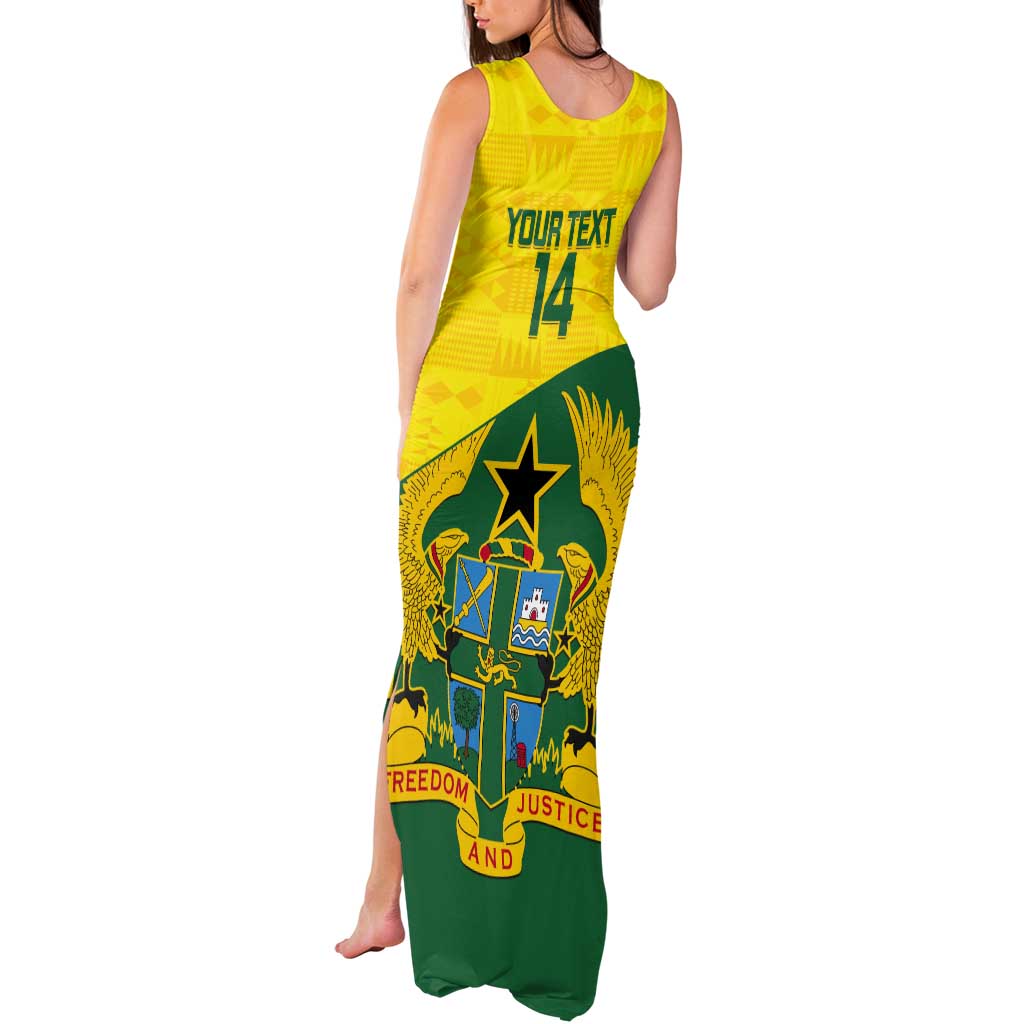 Custom Ghana Cricket Tank Maxi Dress Go Ghanaian Tawny Eagle