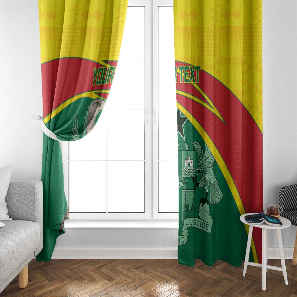 Custom Ghana Cricket Window Curtain Go Ghanaian Tawny Eagle