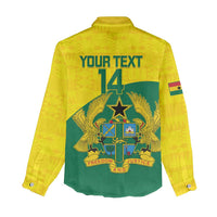 Custom Ghana Cricket Women Casual Shirt Go Ghanaian Tawny Eagle