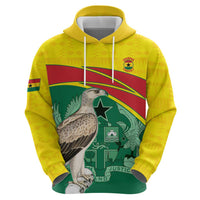 Custom Ghana Cricket Zip Hoodie Go Ghanaian Tawny Eagle