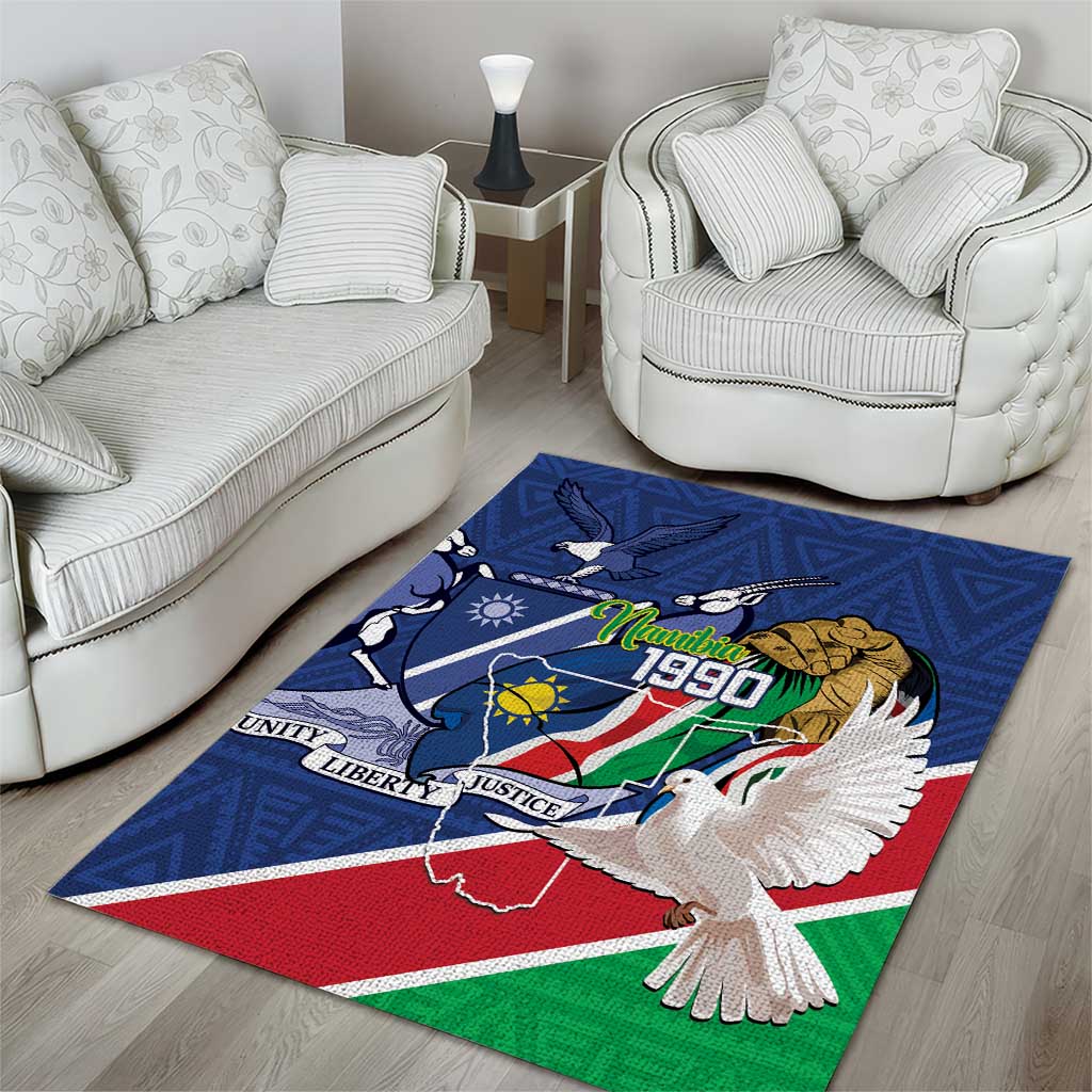 Namibia 1990 Area Rug Independence Anniversary African Pattern