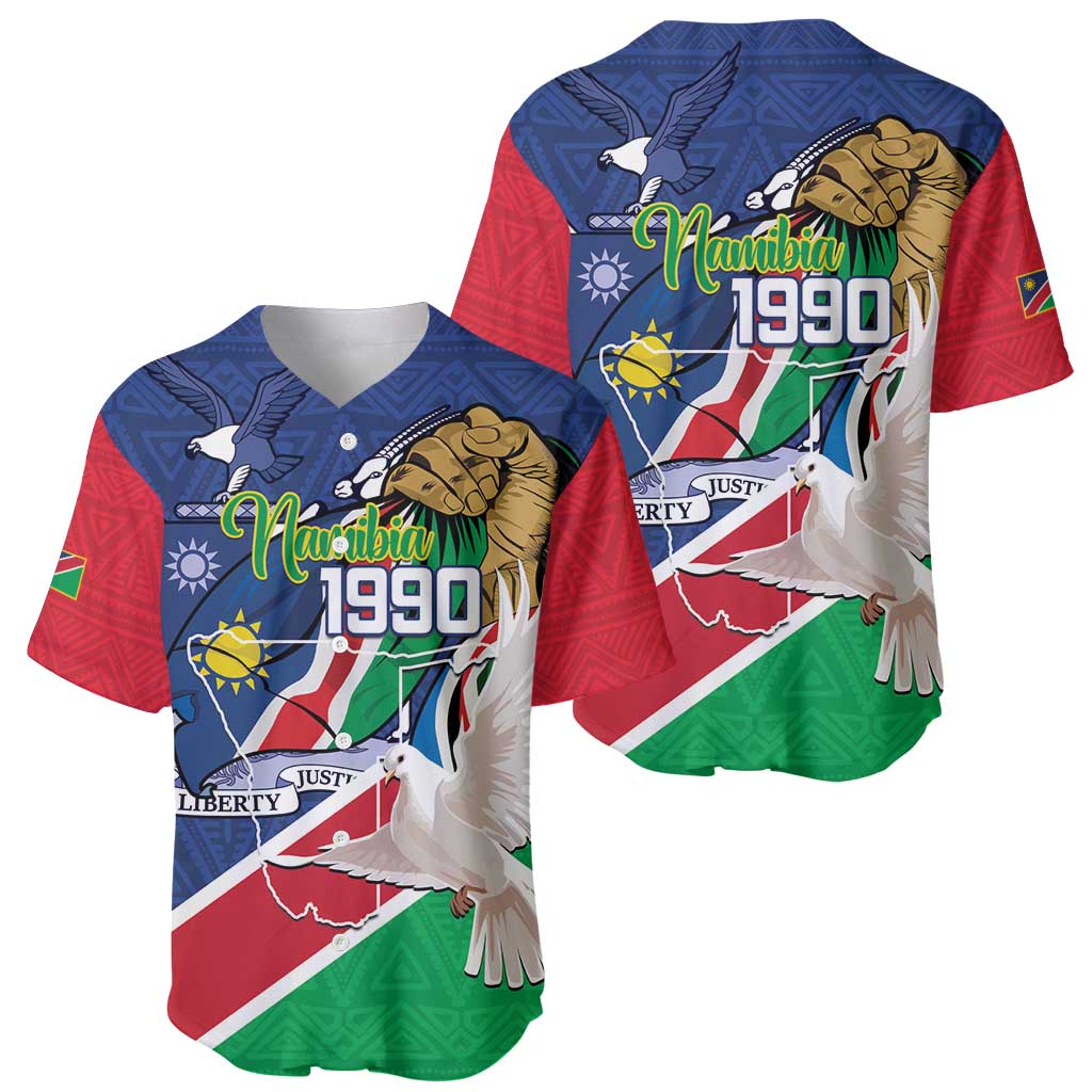 Namibia 1990 Baseball Jersey Independence Anniversary African Pattern