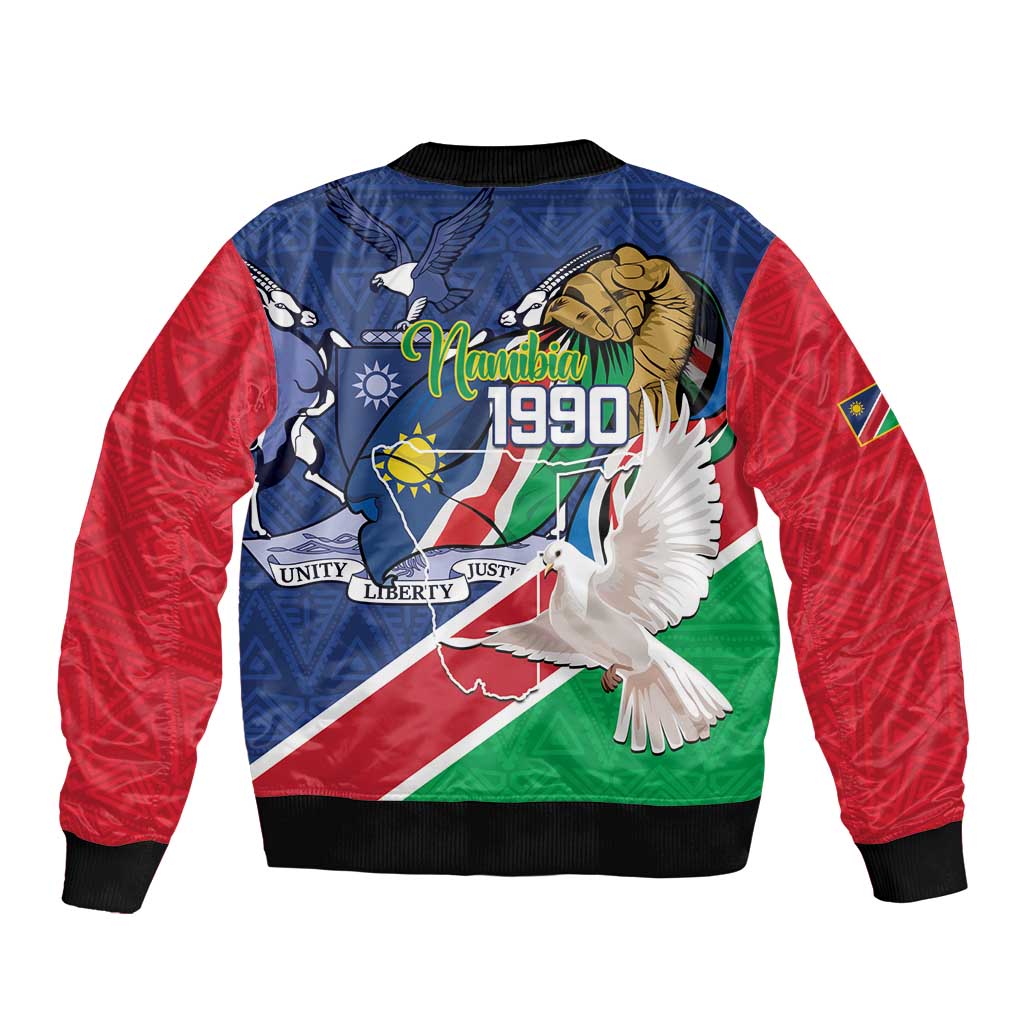 Namibia 1990 Bomber Jacket Independence Anniversary African Pattern