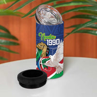 Namibia 1990 4 in 1 Can Cooler Tumbler Independence Anniversary African Pattern