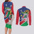 Namibia 1990 Couples Matching Long Sleeve Bodycon Dress and Long Sleeve Button Shirt Independence Anniversary African Pattern