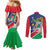 Namibia 1990 Couples Matching Mermaid Dress and Long Sleeve Button Shirt Independence Anniversary African Pattern