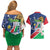 Namibia 1990 Couples Matching Off Shoulder Short Dress and Hawaiian Shirt Independence Anniversary African Pattern