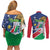 Namibia 1990 Couples Matching Off Shoulder Short Dress and Long Sleeve Button Shirt Independence Anniversary African Pattern