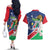 Namibia 1990 Couples Matching Off The Shoulder Long Sleeve Dress and Hawaiian Shirt Independence Anniversary African Pattern