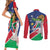 Namibia 1990 Couples Matching Short Sleeve Bodycon Dress and Long Sleeve Button Shirt Independence Anniversary African Pattern