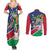 Namibia 1990 Couples Matching Summer Maxi Dress and Long Sleeve Button Shirt Independence Anniversary African Pattern