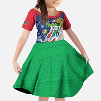 Namibia 1990 Family Matching Long Sleeve Bodycon Dress and Hawaiian Shirt Independence Anniversary African Pattern