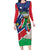 Namibia 1990 Family Matching Long Sleeve Bodycon Dress and Hawaiian Shirt Independence Anniversary African Pattern