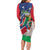 Namibia 1990 Family Matching Long Sleeve Bodycon Dress and Hawaiian Shirt Independence Anniversary African Pattern