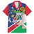 Namibia 1990 Family Matching Off The Shoulder Long Sleeve Dress and Hawaiian Shirt Independence Anniversary African Pattern