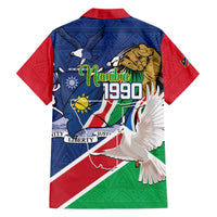 Namibia 1990 Family Matching Off The Shoulder Long Sleeve Dress and Hawaiian Shirt Independence Anniversary African Pattern