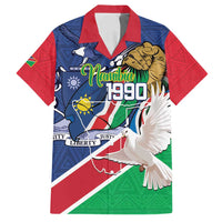 Namibia 1990 Family Matching Off Shoulder Maxi Dress and Hawaiian Shirt Independence Anniversary African Pattern