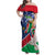 Namibia 1990 Family Matching Off Shoulder Maxi Dress and Hawaiian Shirt Independence Anniversary African Pattern