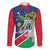 Namibia 1990 Family Matching Short Sleeve Bodycon Dress and Hawaiian Shirt Independence Anniversary African Pattern