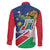 Namibia 1990 Family Matching Short Sleeve Bodycon Dress and Hawaiian Shirt Independence Anniversary African Pattern