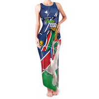 Namibia 1990 Family Matching Tank Maxi Dress and Hawaiian Shirt Independence Anniversary African Pattern