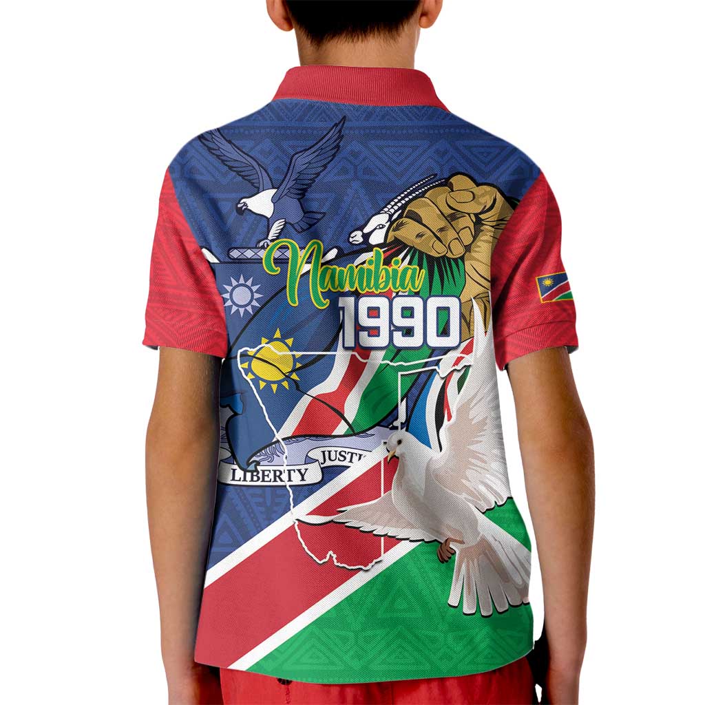 Namibia 1990 Kid Polo Shirt Independence Anniversary African Pattern