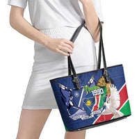 Namibia 1990 Leather Tote Bag Independence Anniversary African Pattern