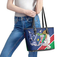 Namibia 1990 Leather Tote Bag Independence Anniversary African Pattern
