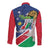 Namibia 1990 Long Sleeve Button Shirt Independence Anniversary African Pattern