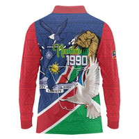 Namibia 1990 Long Sleeve Polo Shirt Independence Anniversary African Pattern
