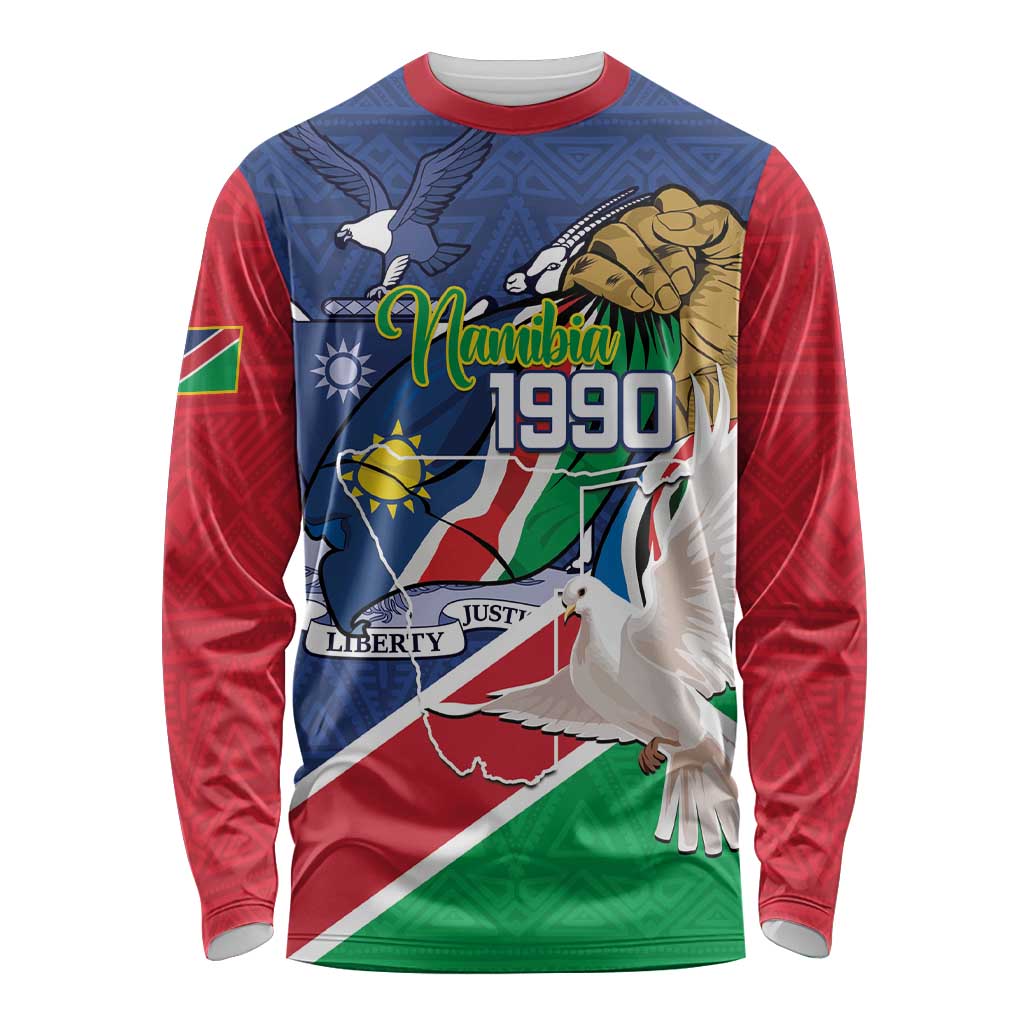Namibia 1990 Long Sleeve Shirt Independence Anniversary African Pattern