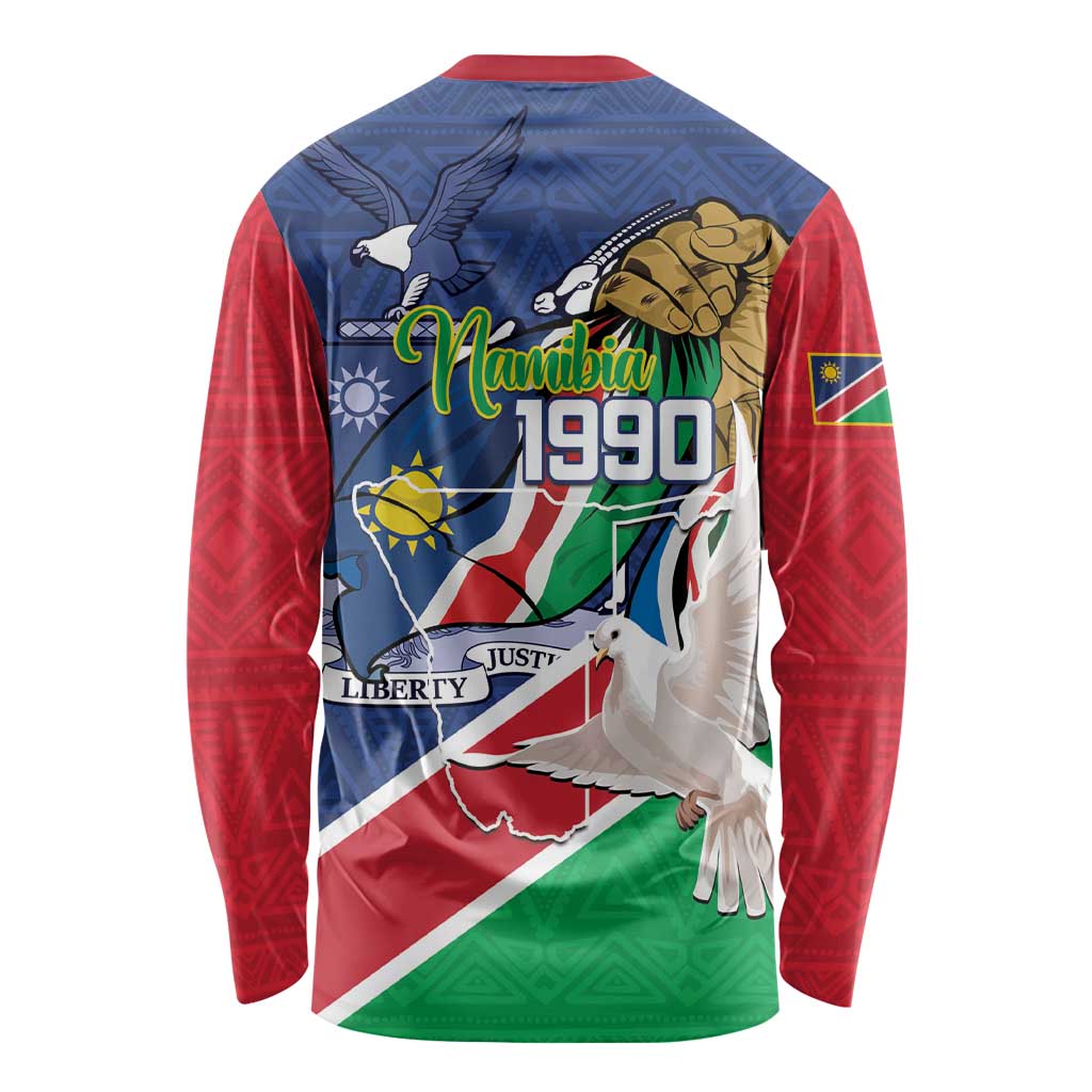 Namibia 1990 Long Sleeve Shirt Independence Anniversary African Pattern