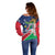 Namibia 1990 Off Shoulder Sweater Independence Anniversary African Pattern