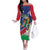 Namibia 1990 Off The Shoulder Long Sleeve Dress Independence Anniversary African Pattern