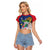 Namibia 1990 Raglan Cropped T Shirt Independence Anniversary African Pattern