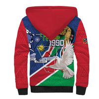 Namibia 1990 Sherpa Hoodie Independence Anniversary African Pattern