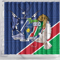 Namibia 1990 Shower Curtain Independence Anniversary African Pattern