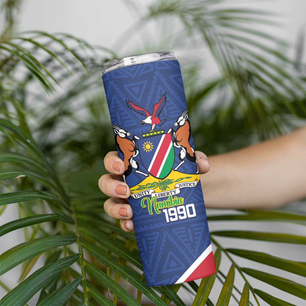 Namibia 1990 Skinny Tumbler Independence Anniversary African Pattern