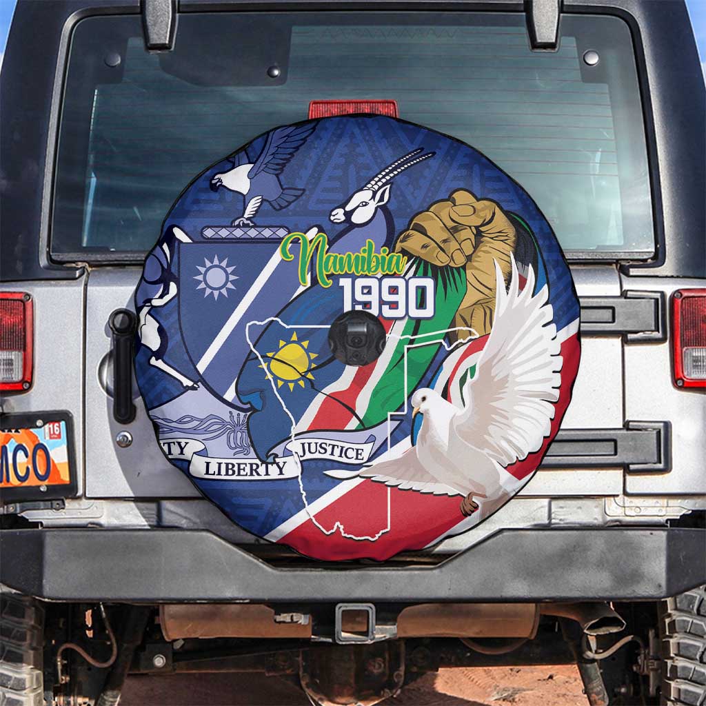 Namibia 1990 Spare Tire Cover Independence Anniversary African Pattern